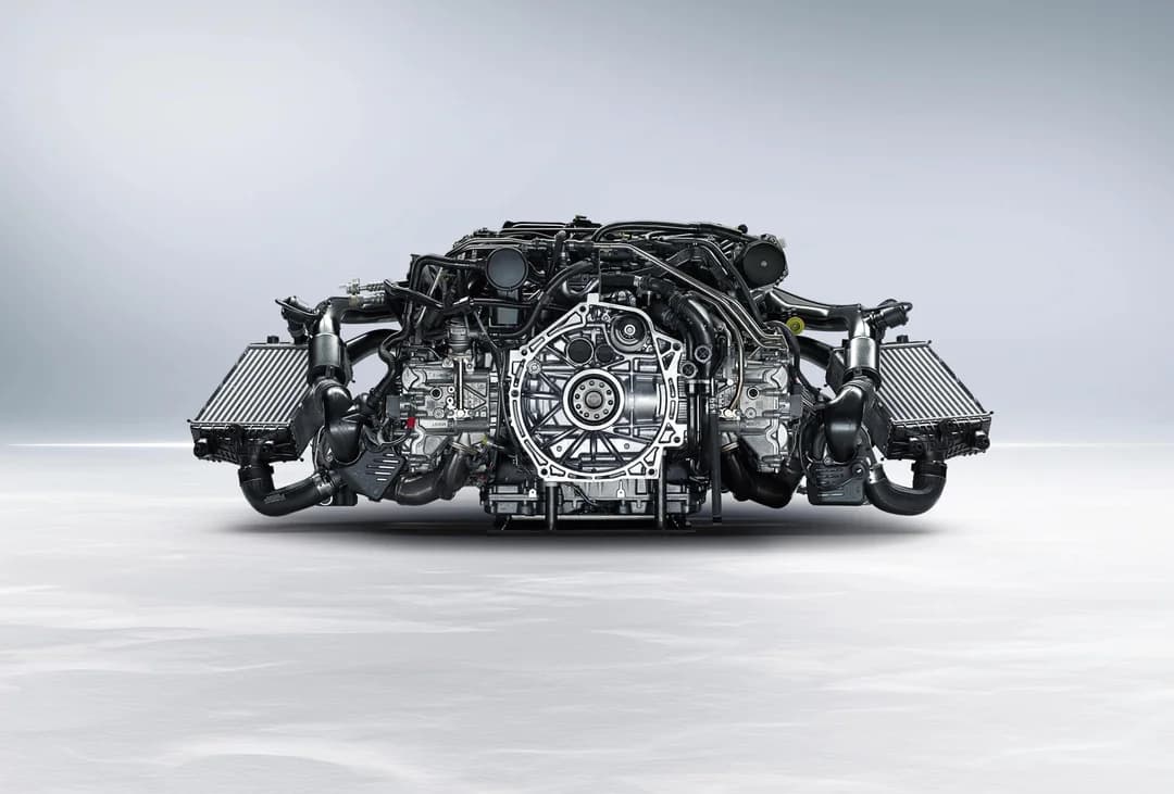 Porsche 911 Turbo S 3.8L twin-turbo flat-six engine