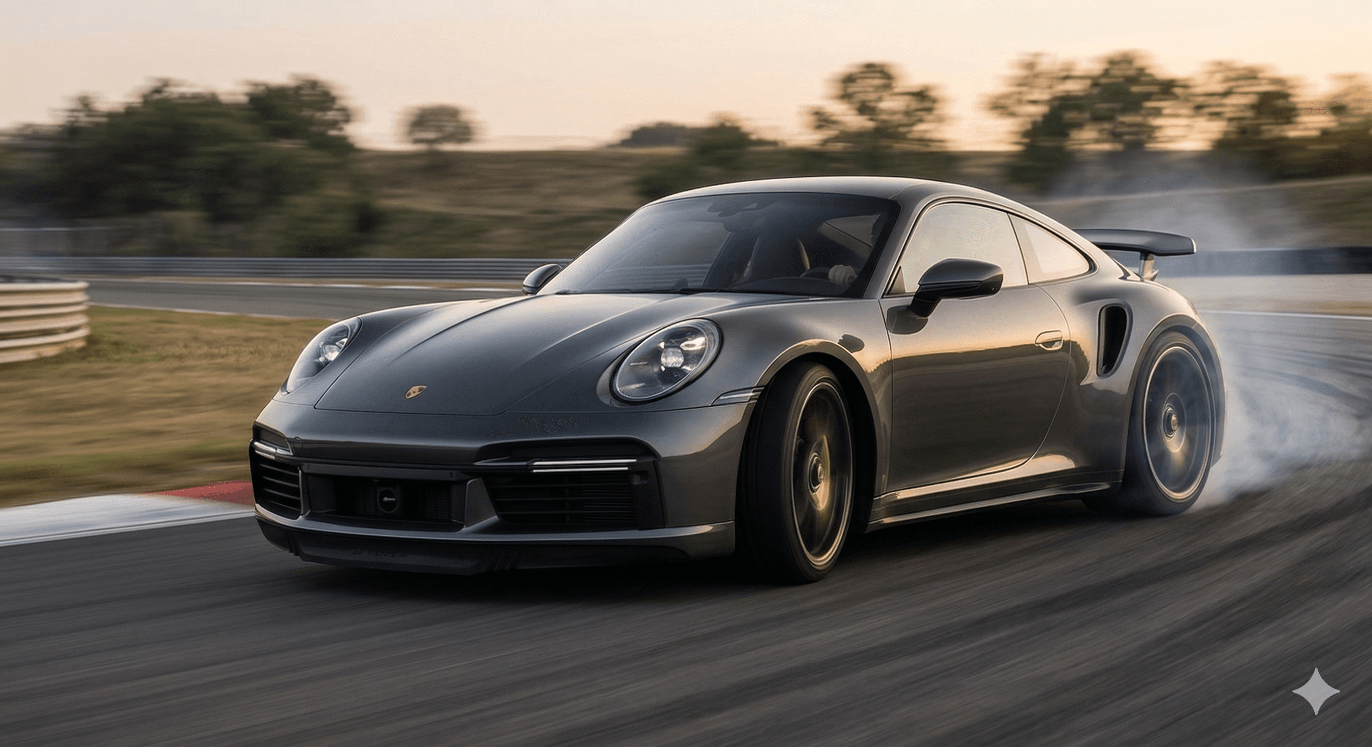 Porsche 911 Turbo S on the track
